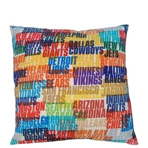 NFL Draft On Location 2023 15x15 Collector Pillow All Teams Chiefs Cowboys Bills